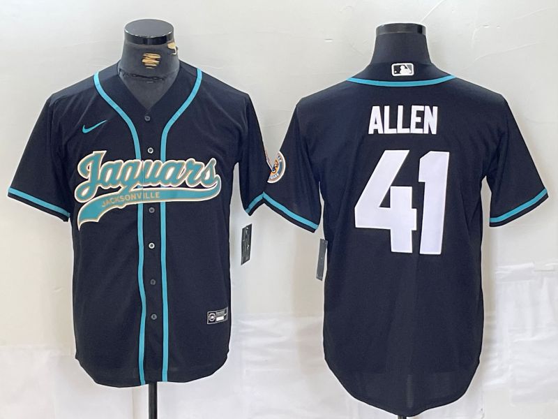 Men Jacksonville Jaguars #41 Allen Black Joint Name 2024 Nike Limited NFL Jersey style 1